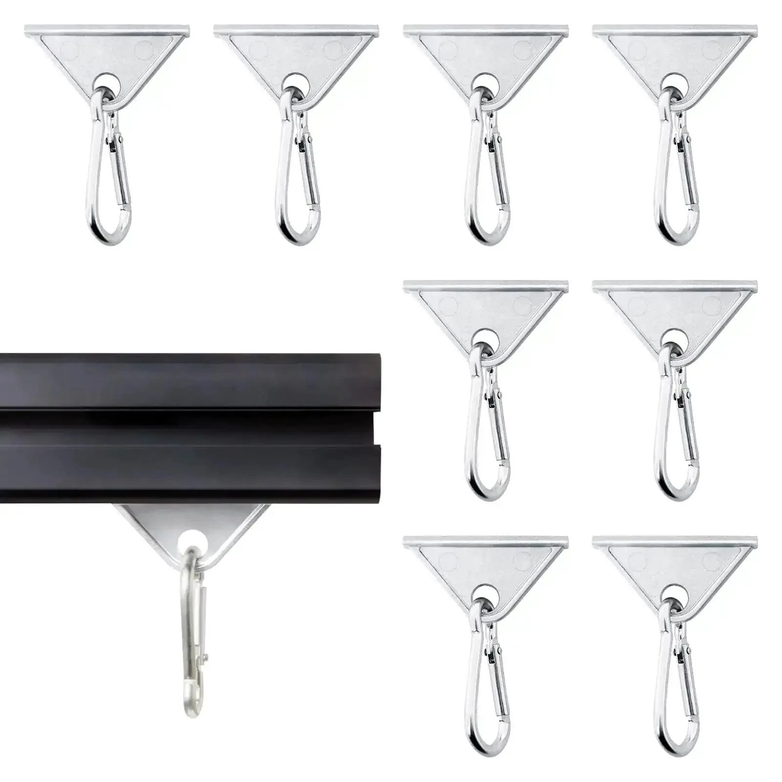 8 Pack 2020 Extrusion Sliding Hook For 20 Series T Slot And V Slot Aluminum Extrusion, Silver Hardware Accessories, Must Have Aluminum Hook Set For DIY Frames, 3D Printer Rigs, Robotics Projects