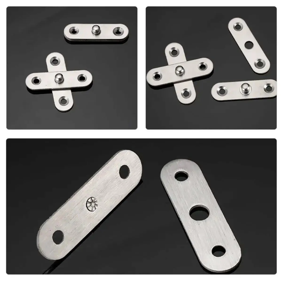 8 Pack 360 Degree Hidden Pivot Hinges Stainless Steel Heavy Duty Cabinet Door Hardware For Kitchen And Furniture Smooth Quiet Pivot Easy Install Hidden Mounts For Modern Cabinets Sleek Upgrade - Image 4