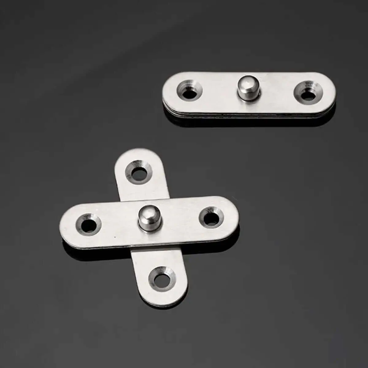 8 Pack 360 Degree Rotating Hidden Door Pivot Hinges Heavy Duty Stainless Steel Cabinet Hardware For Secret Doors And Cupboards Ideal For Concealed Cabinets Quick Access Smooth Quiet Operation Easy Install - Image 5