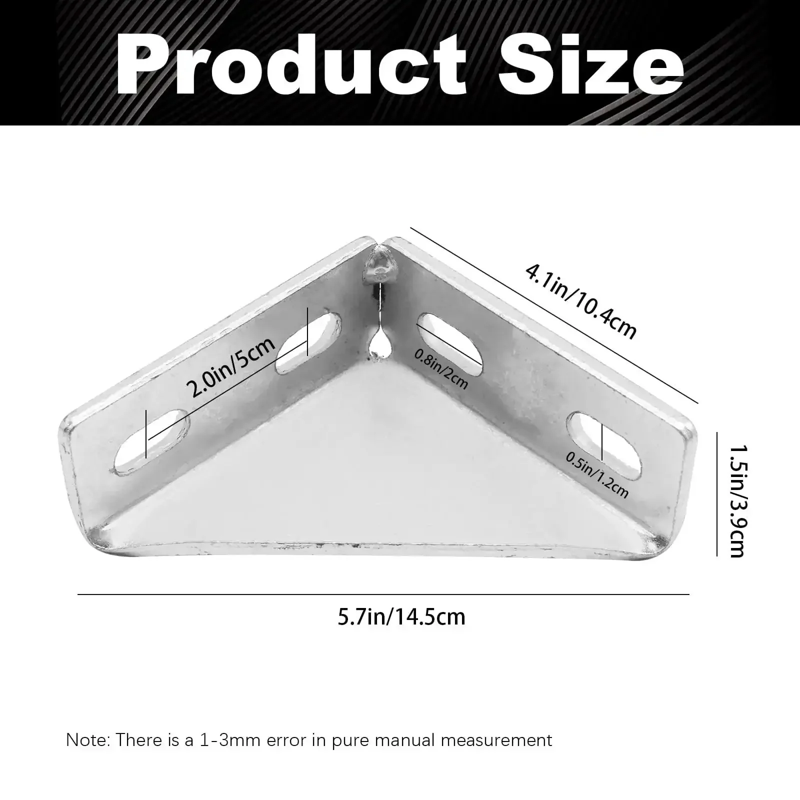 8 Pack 90 Degree Gusseted Fittings For 1-5/8 Inch Unistrut Channel, 4 X 4 X 1-1/2 Inch Gusset Corner Braces With 4 Hole Right Angle Connectors, Carbon Steel Construction, Heavy Duty Brackets For Strong, Easy Install - Image 6
