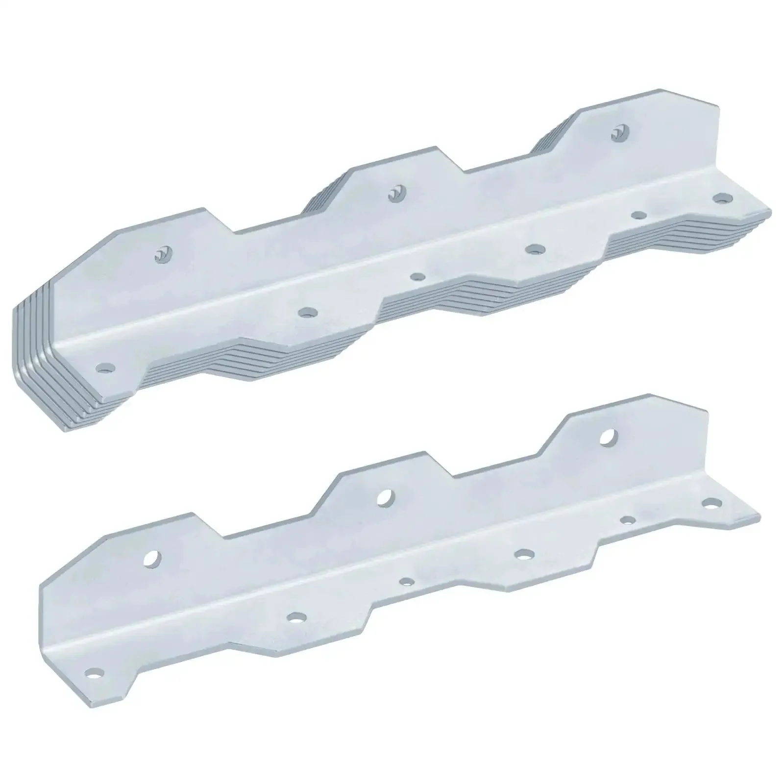 8 Pack Built Tough Heavy Duty Staircase Angle Bracket Ten And One Quarter Inch 12 Gauge Steel Notching Design For Stair Stringers Treads And Decks Electro Galvanized Anti Corrosion Fits 2x8 2x10 2x12 Lumber - Image 3