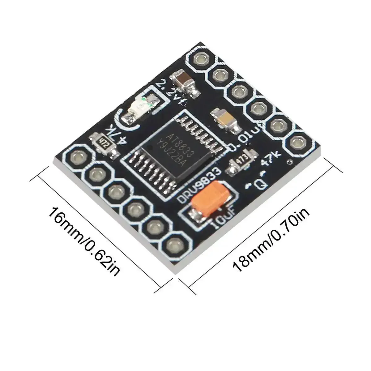 8 Pack DRV8833 Motor Drive Module Dual H Bridge Controller for DC Geared Motors 1.5A Per Channel with Built In Overcurrent, Undervoltage, Overtemperature Protection and Sleep Mode - Image 2