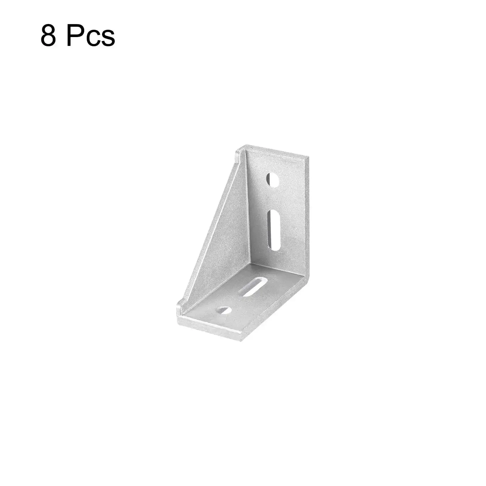 8 Pack Inside Corner Brackets Gusset 77x77x40mm 4080 Angle Connectors For 4040 4080 Aluminum Extrusion Profiles Silver Heavy Duty DIY Frame Building Kit - Image 6
