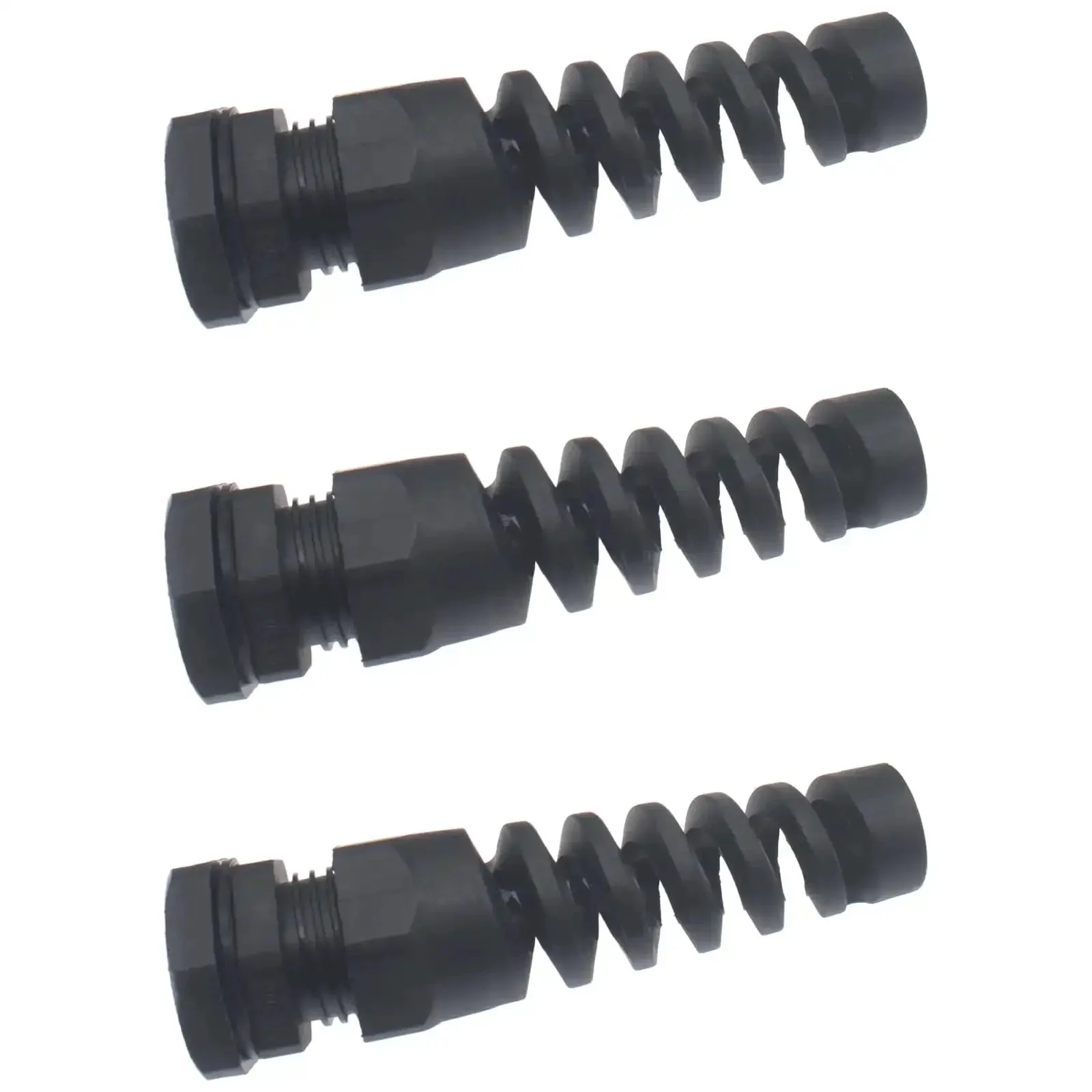 8 Pack Waterproof Nylon Cable Glands With PG11 Thread For 5mm To 10mm Wires Black Spiral Strain Relief Connectors Perfect For DIY And Professional Electrical Installations - Image 3