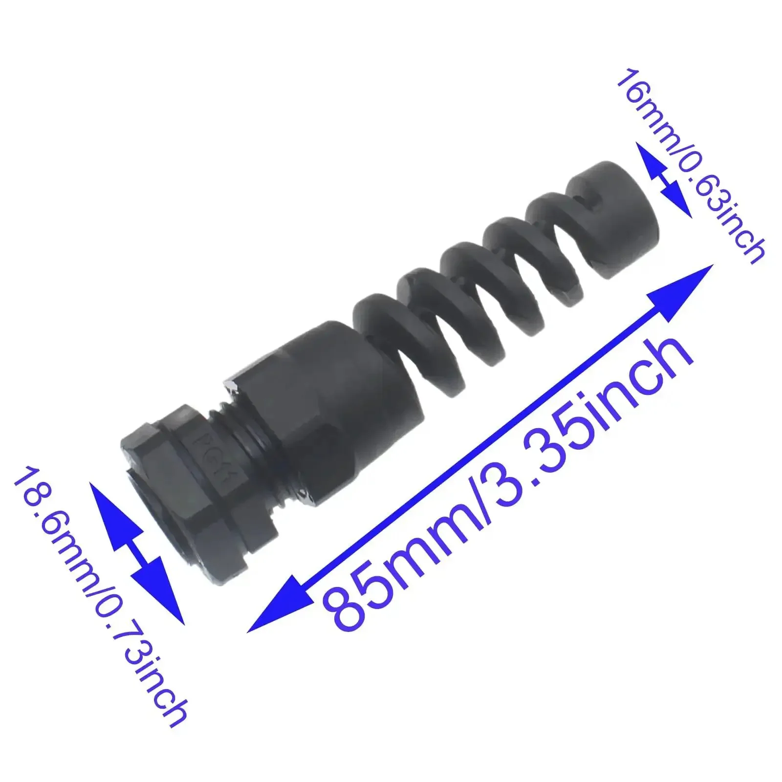 8 Pack Waterproof Nylon Cable Glands With PG11 Thread For 5mm To 10mm Wires Black Spiral Strain Relief Connectors Perfect For DIY And Professional Electrical Installations - Image 4