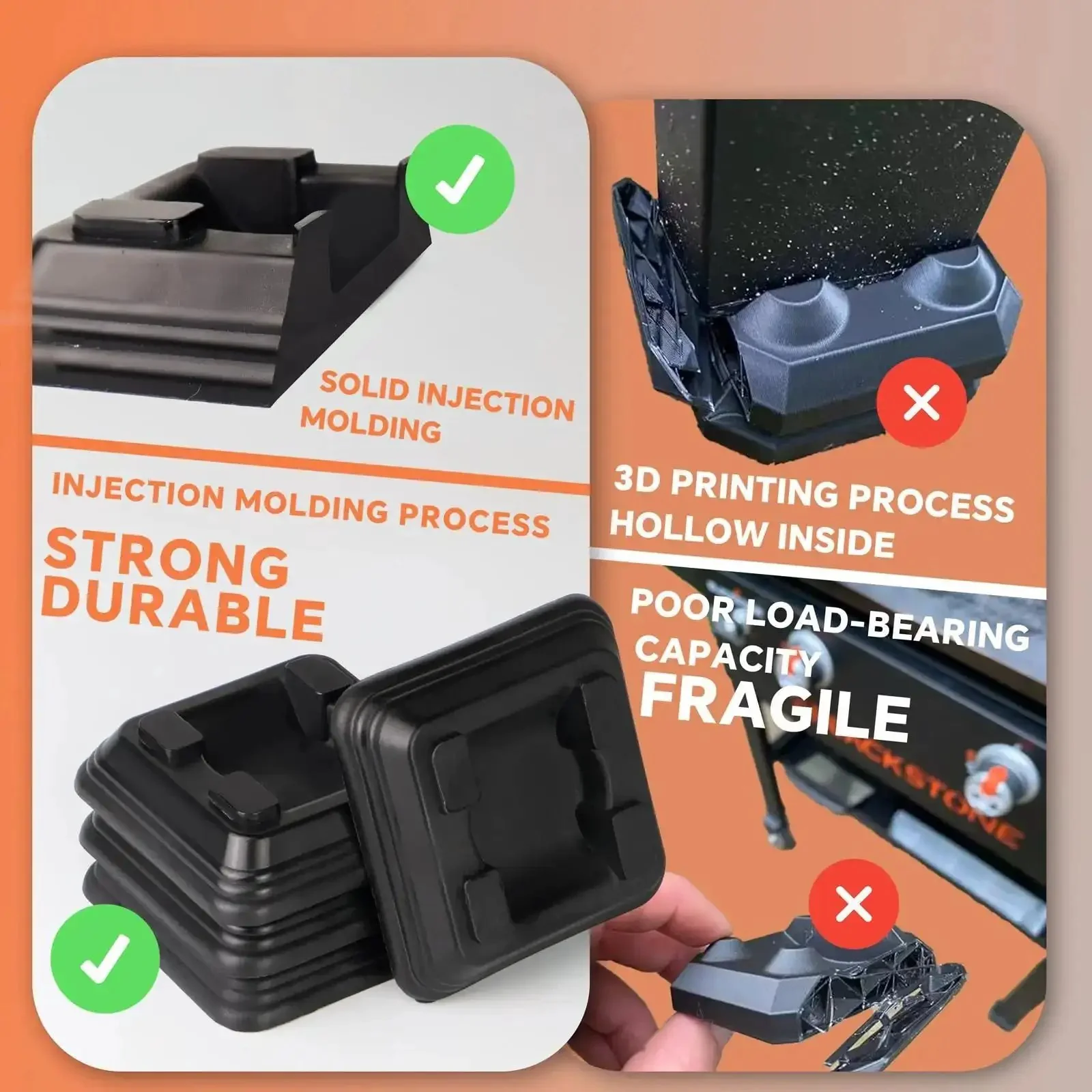 8-Piece 1/4 Inch Griddle Leveling Shims Kit For Blackstone Griddle, Stackable Plastic Shims For Leveling, Grill Accessories, Easy Leveling, Keeps Flat Top Grill Level And Stable On Any Surface - Image 3