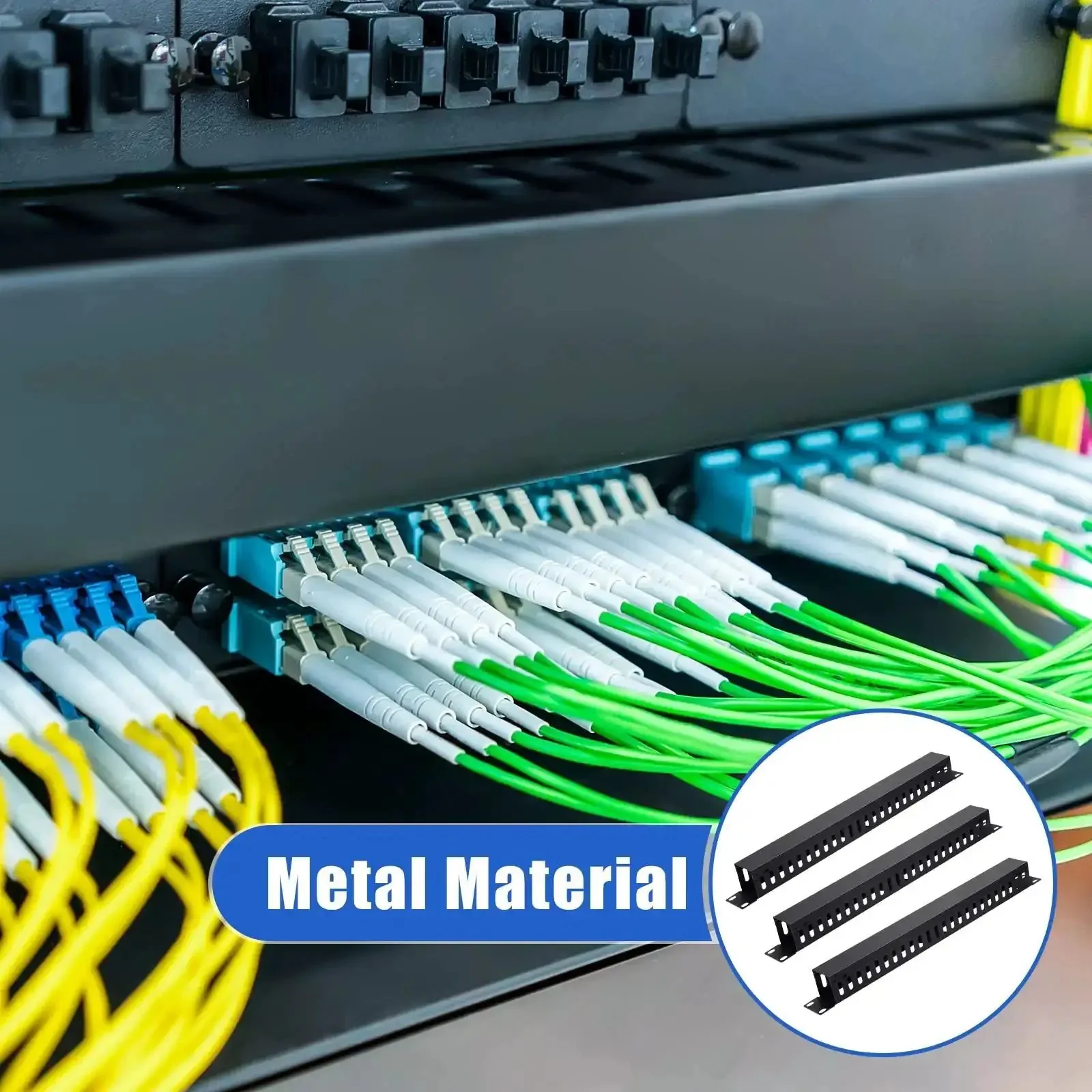 8 Piece 19 Inch Rack Cable Management Kit For 1U 24 Slot Horizontal Server Mount Organizer Duct With Cover And Screws Black Ideal For Wiring Network And Wall Cord Management In Data Centers - Image 3