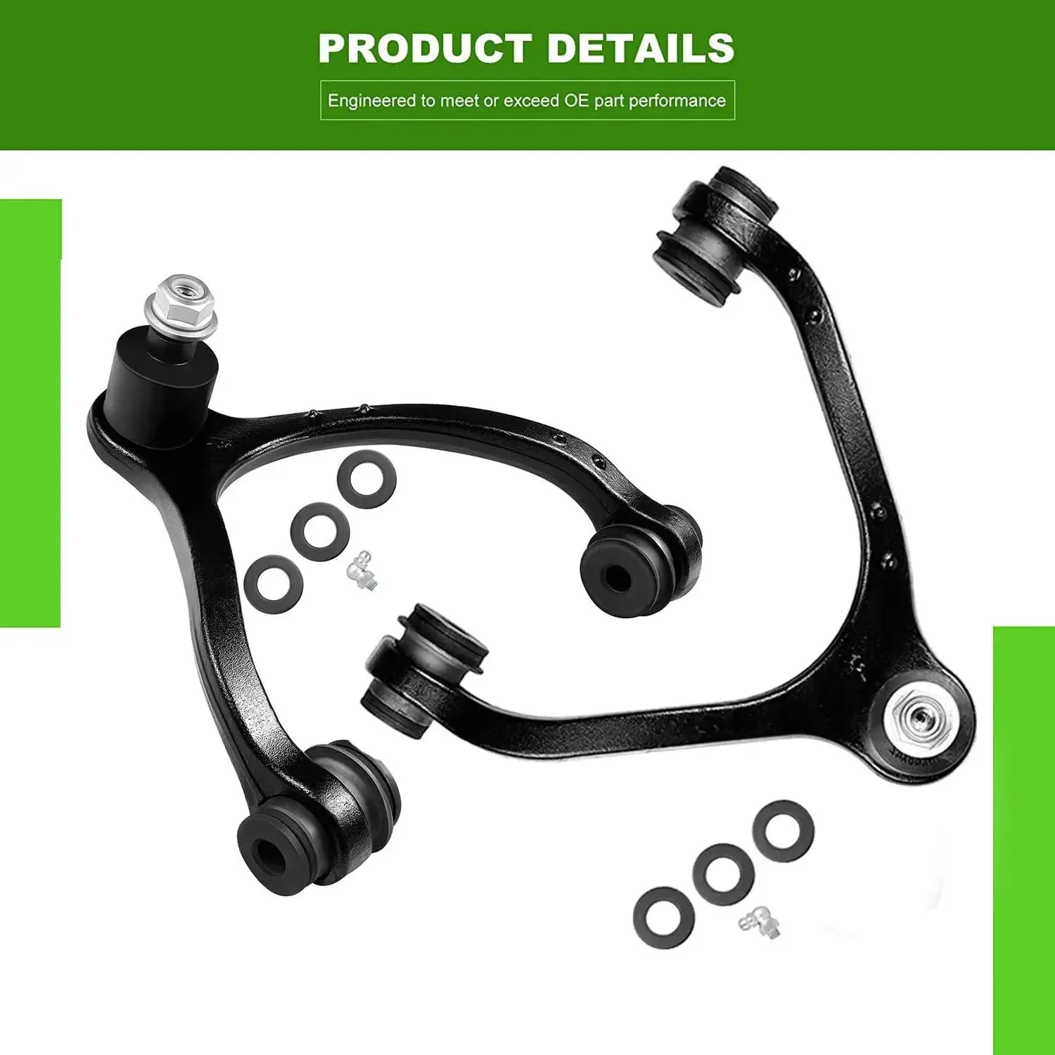 8 Piece Front Upper Control Arm Suspension Kit With Ball Joint For Ford Crown Victoria Lincoln Town Car Mercury Grand Marquis Marauder 2003-2004 Inner Outer Tie Rod Ends Sway Bar Links - Image 3