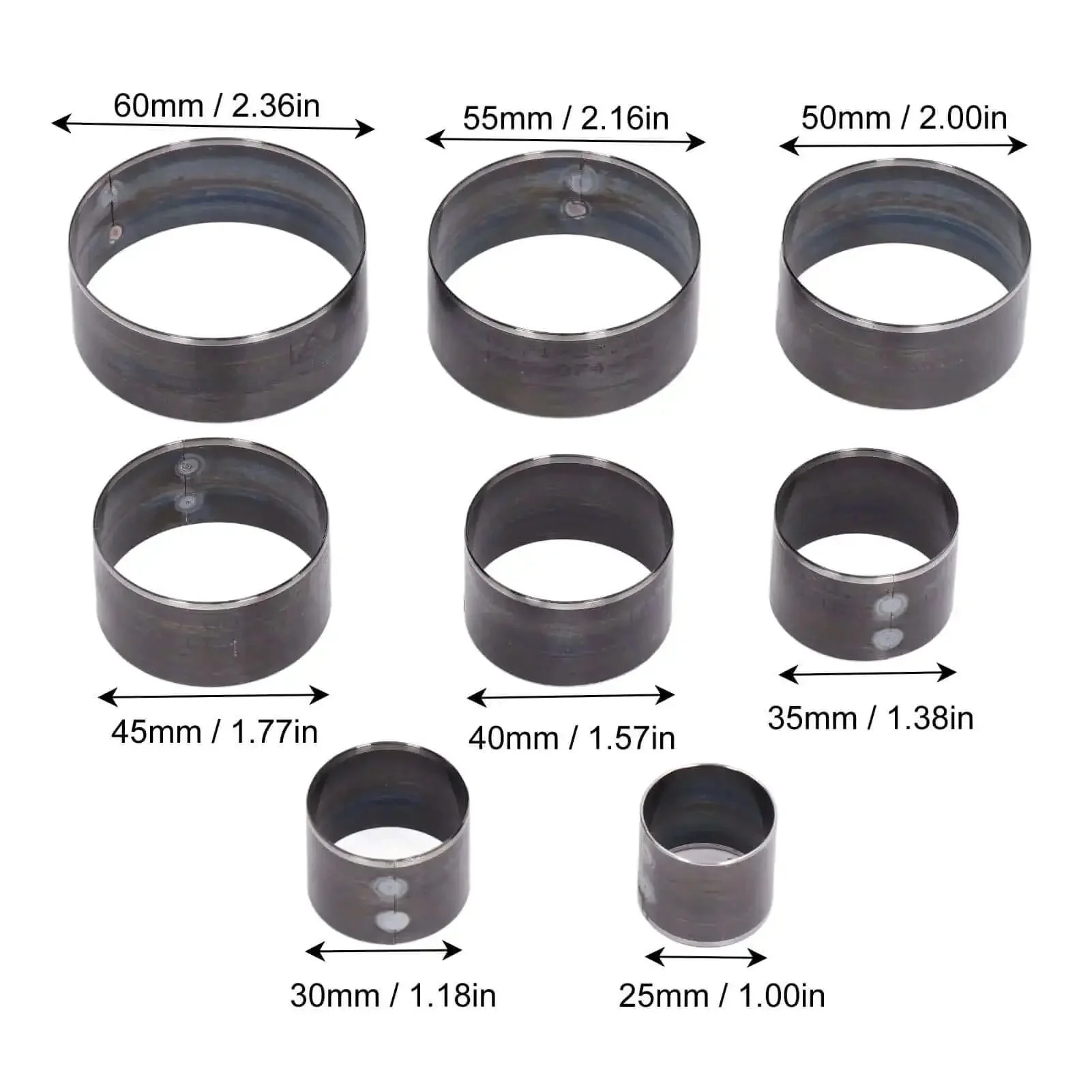 8-Piece Leather Cutting Dies Set With 25mm To 60mm Round Hollow Punch Tools For DIY Leather Crafting Handmade Punching Mold That Easily Cuts Through Multiple Layers Of Leather And Fabric - Image 9