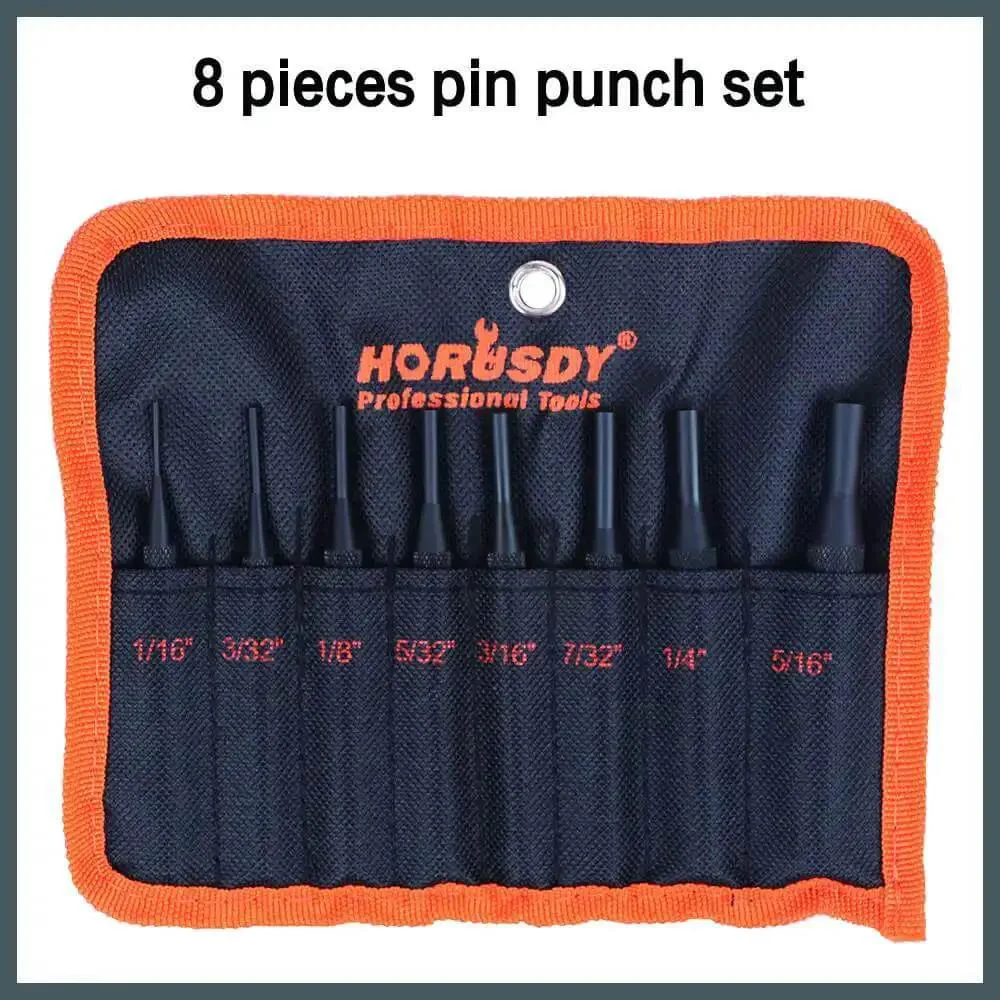 8 Piece Pin Punch Set With Holder For Automotive, Watch Repair, Jewelry And Craft, Pro Grade Kit To Remove Roll Pins Easily, Durable 40 Grade Steel, Knurled Handles For Tough Jobs, Reuse Without Damaging Parts - Image 6