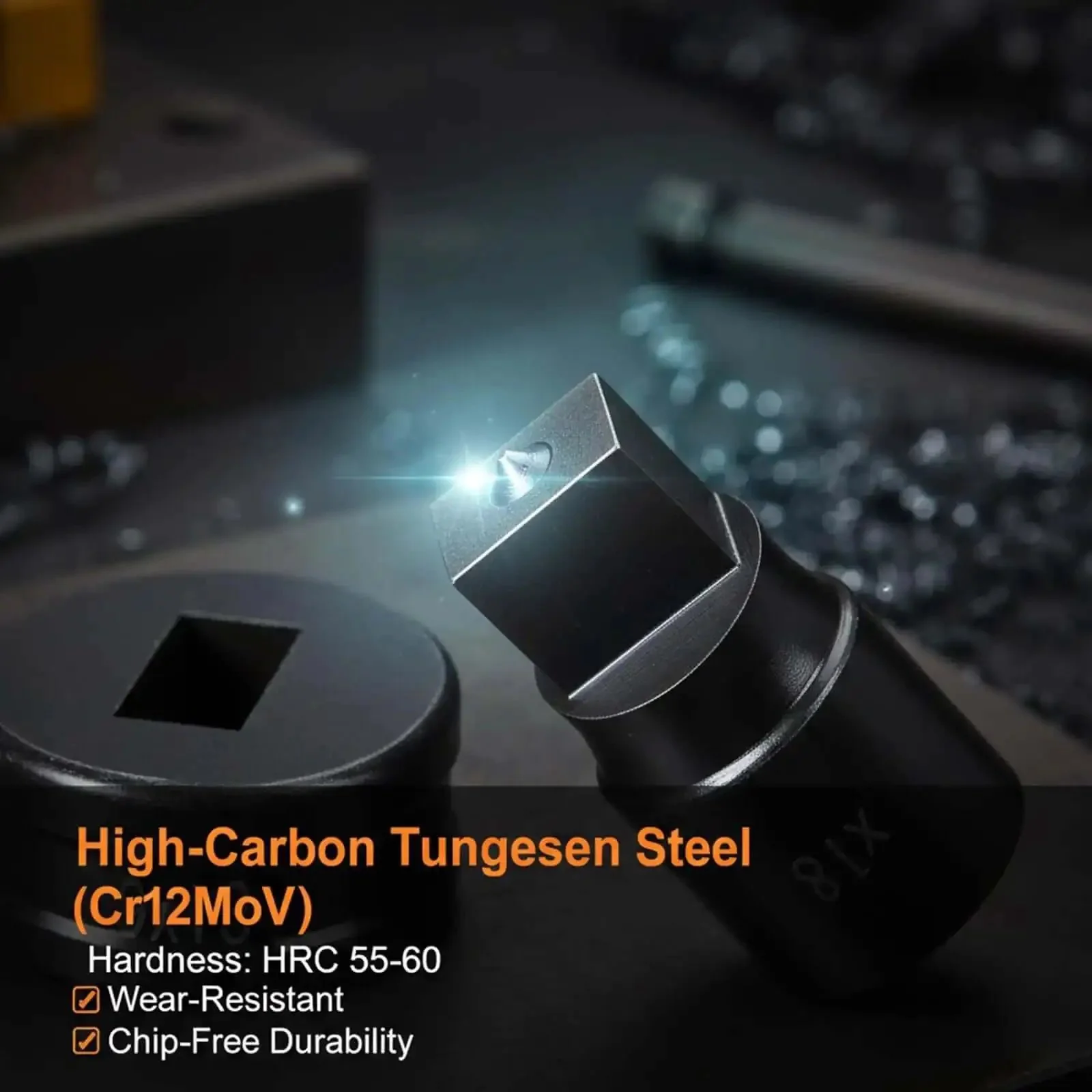 8-Piece Rectangle Hydraulic Hole Punch Die Set For CH-70 Punch Tool, Heavy-Duty Chrome Steel Dies For Punching Steel, Copper, And Aluminum Plates, Pro-Grade, Durable, Precise Hole Cutting, Long-Lasting - Image 7