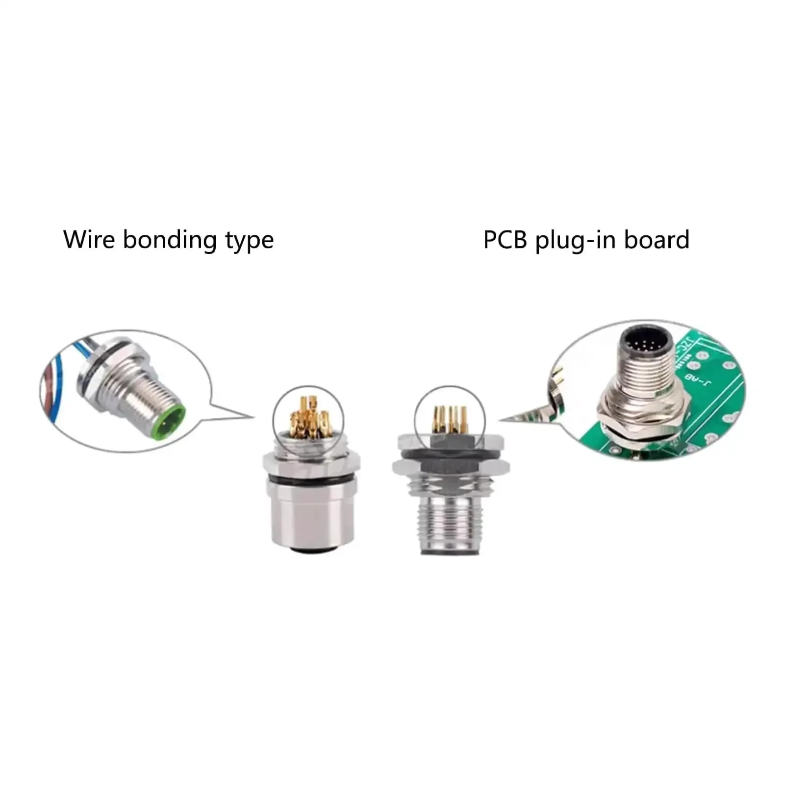 8 Pin M12 A Coded Connector Cable Straight Back Mount Waterproof IP67 Aviation Socket Unshielded Solder Type Sensor Receptacle Built To Last Rock Solid Panel Or Cable Mount 0.5 Meter Long - Image 2
