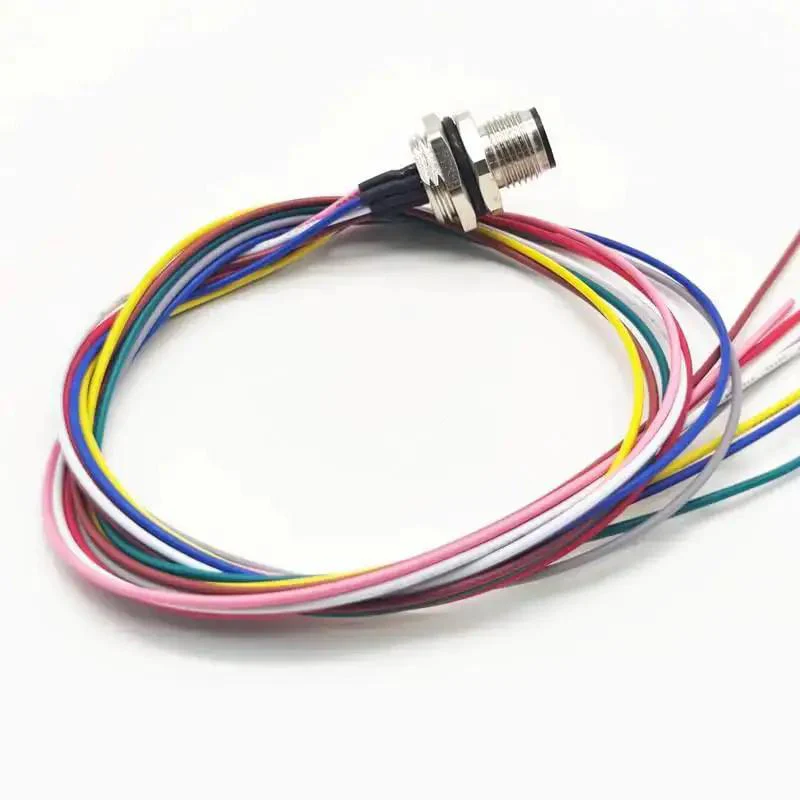 8 Pin M12 A Coded Connector Cable Straight Back Mount Waterproof IP67 Aviation Socket Unshielded Solder Type Sensor Receptacle Built To Last Rock Solid Panel Or Cable Mount 0.5 Meter Long - Image 8