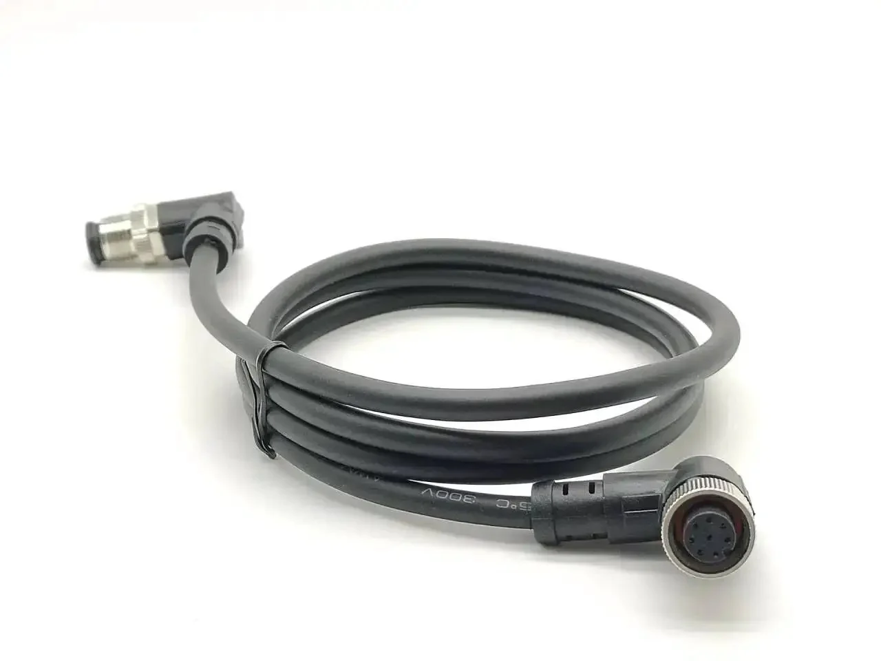 8 Pin M12 Right Angle Connector Cable With A Coding 1 Meter Length AWG22 M12 Male To Female For Industrial Applications Secure Fast Connections In Harsh Environments - Image 3