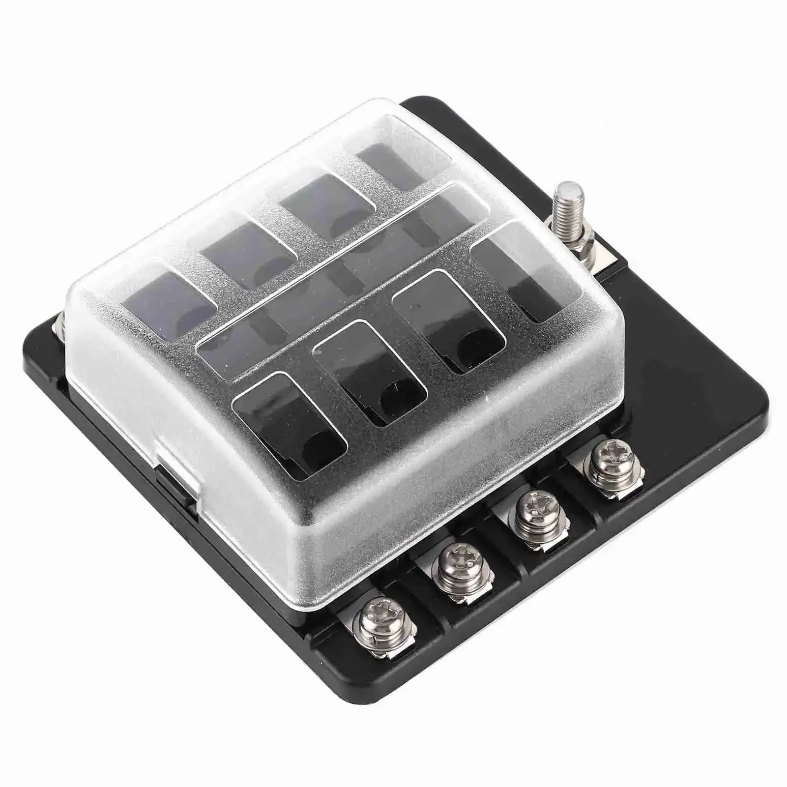 8 Way Waterproof Fuse Block With LED Indicators For Car Boat And Marine Use Sealed Screw Nut Terminals Built Tough Weatherproof Electrical Distribution Box For Outdoor And Marine Applications