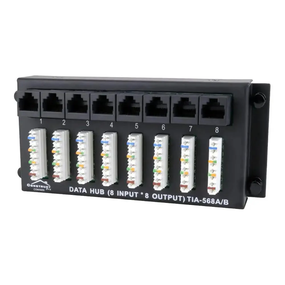 8 X 8 Ethernet Patch Panel Module For Home Office Networking, Color Coded 110 Punchdown Terminals, Plug And Play Easy To Use, Connect Eight Ethernet Lines To Your Router, Neatly Terminate Wires And Boost Network Organization