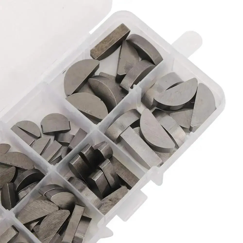 80 Pcs Woodruff Key Kit Stainless Steel Semicircular Keys Set With Storage Box, Assorted Sizes For Grab-And-Go Access And Precise Fits In Machinery, Automotive, Equipment And DIY Projects - Image 2