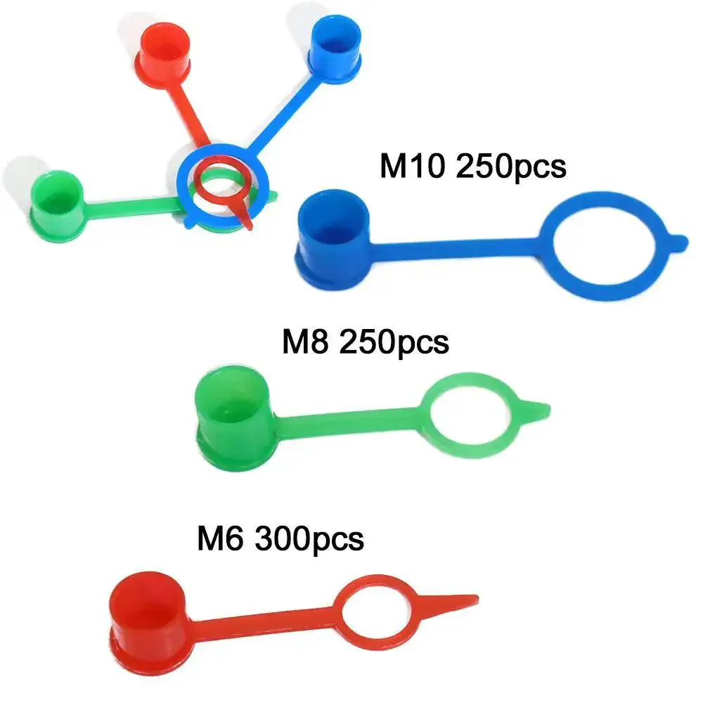 800 Pcs Zerk Fitting Dust Cover Caps Kit For M6 M8 M10 Polyethylene Plastic Red Blue Green Color Set Keeps Dirt And Moisture Out For Oil And Grease Gun Maintenance DIYers - Image 7