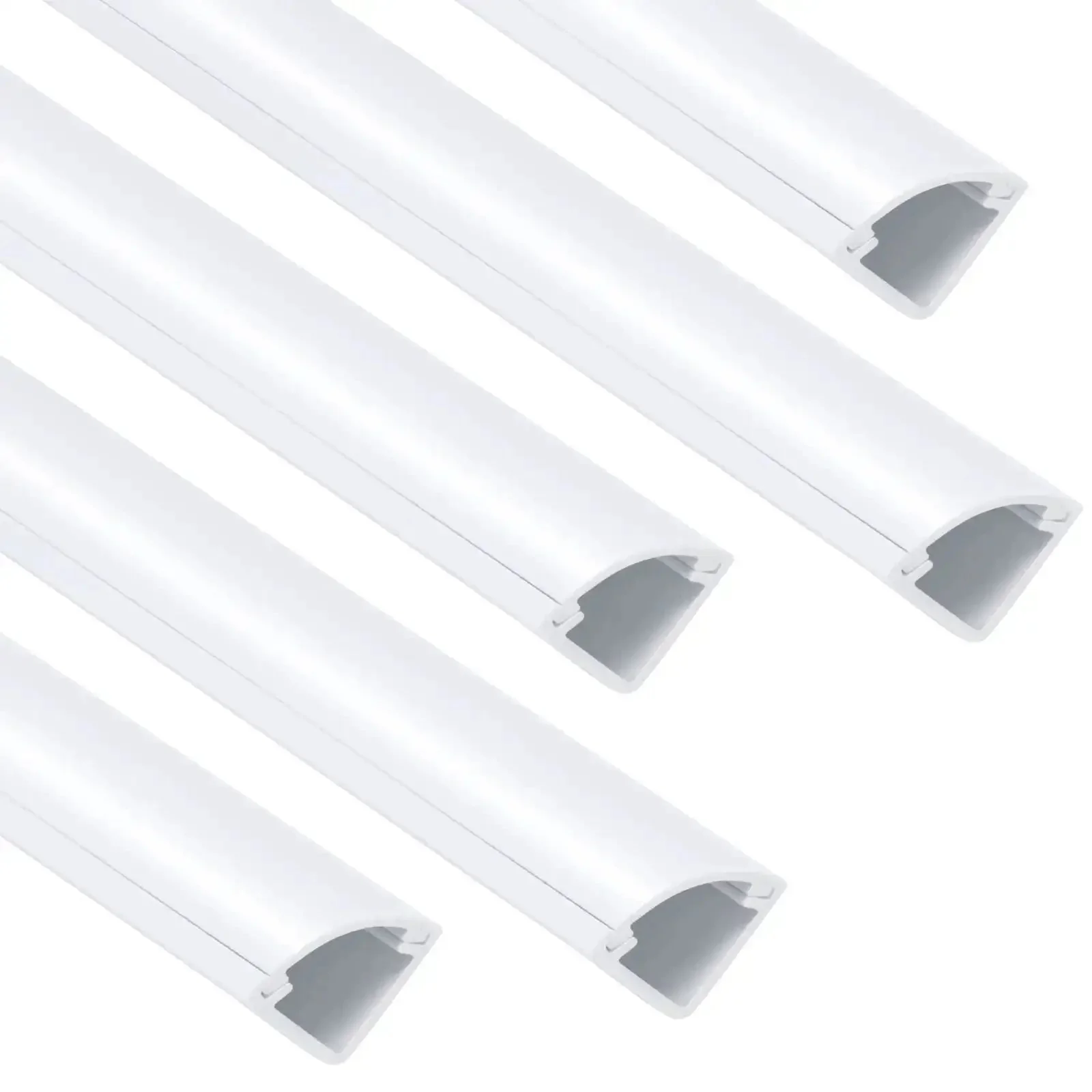 85 Inch Corner Cable Concealer Kit For Walls Floors And Ceilings Paintable Wire Cover Raceway To Hide Cords Like A Pro Cat5 And Cat6 Power And Speaker Wires Easy Install PVC Channel For Quick Cable Management