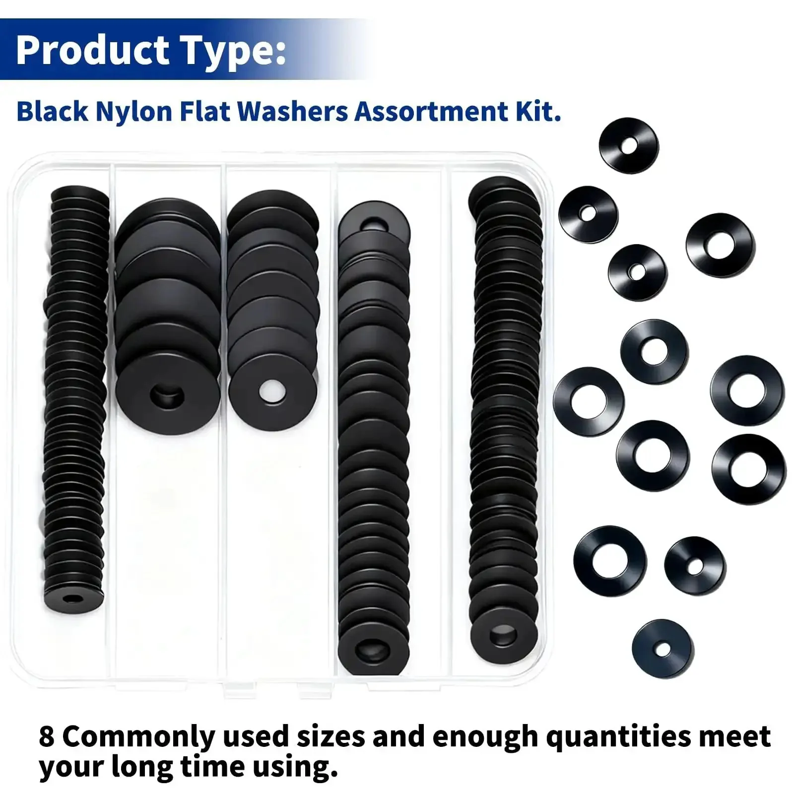 85 Piece Flat Rubber Washers Assortment Kit For DIY Fixes And Everyday Home Repairs With Five Sizes 16Mm X 5Mm, 18Mm X 8Mm, 20Mm X 10Mm, 25Mm X 7Mm, 30Mm X 10Mm Thick 2Mm Sealing Gaskets For Faucets, Hoses, Plumbing, Screws, Bolts And Shower Heads - Image 3
