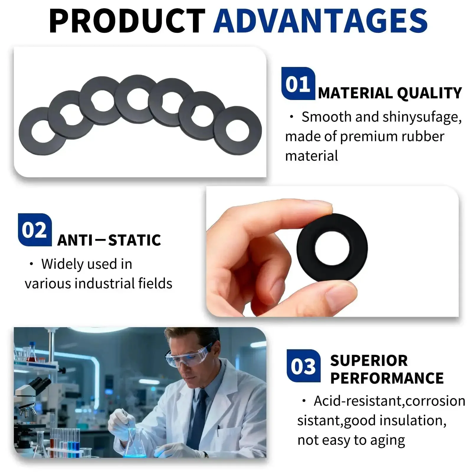85 Piece Flat Rubber Washers Assortment Kit For DIY Fixes And Everyday Home Repairs With Five Sizes 16Mm X 5Mm, 18Mm X 8Mm, 20Mm X 10Mm, 25Mm X 7Mm, 30Mm X 10Mm Thick 2Mm Sealing Gaskets For Faucets, Hoses, Plumbing, Screws, Bolts And Shower Heads - Image 5