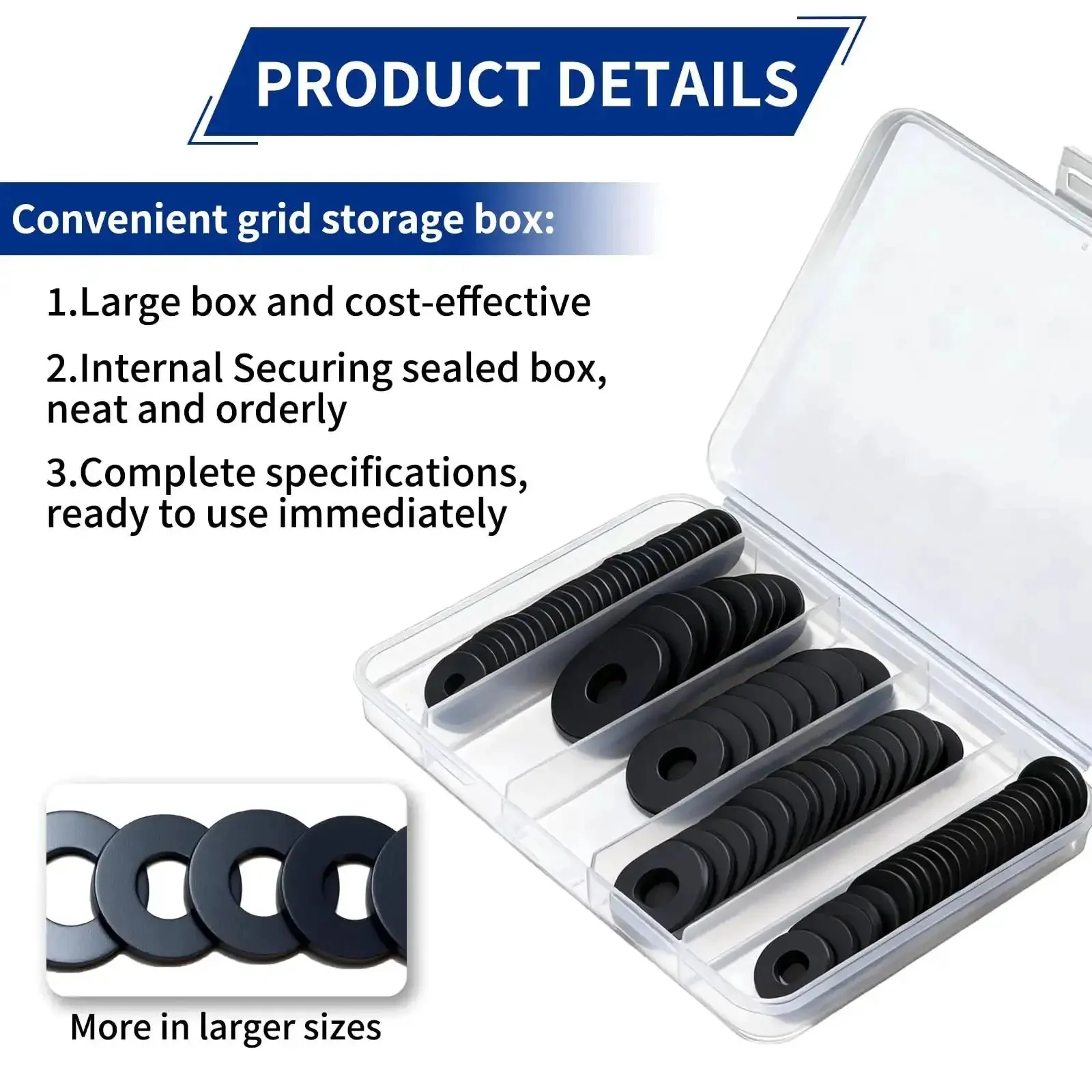 85 Piece Flat Rubber Washers Assortment Kit For DIY Fixes And Everyday Home Repairs With Five Sizes 16Mm X 5Mm, 18Mm X 8Mm, 20Mm X 10Mm, 25Mm X 7Mm, 30Mm X 10Mm Thick 2Mm Sealing Gaskets For Faucets, Hoses, Plumbing, Screws, Bolts And Shower Heads - Image 6