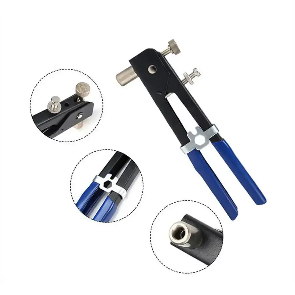 86 Piece Rivet Nut Tool Kit Hand Riveter Set With M3 M4 M5 M6 M8 Threaded Rivet Nuts And Mandrel Heavy Duty Drop Forged Steel Body Anti Slip Handle Pro Grade For Cars Machinery Trailers Furniture And Boats - Image 3