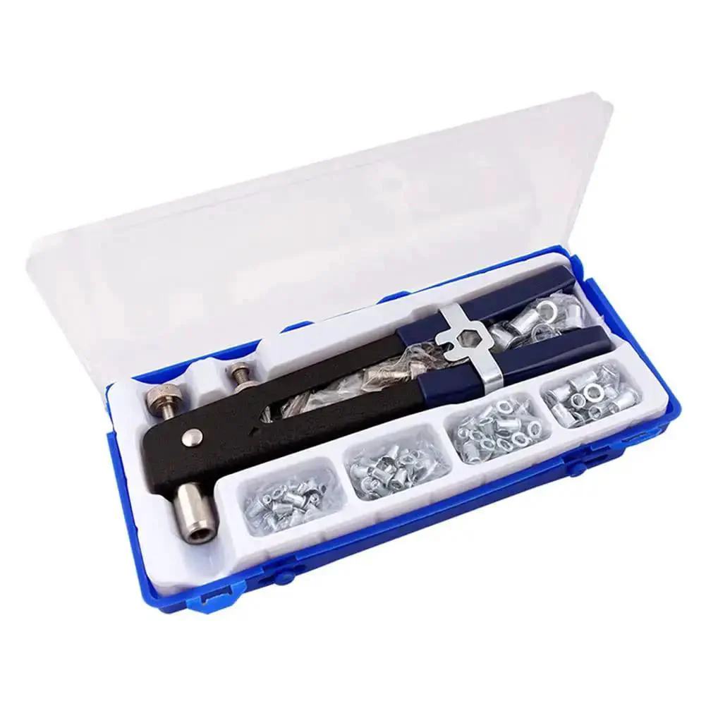 86 Piece Rivet Nut Tool Kit Hand Riveter Set With M3 M4 M5 M6 M8 Threaded Rivet Nuts And Mandrel Heavy Duty Drop Forged Steel Body Anti Slip Handle Pro Grade For Cars Machinery Trailers Furniture And Boats - Image 9