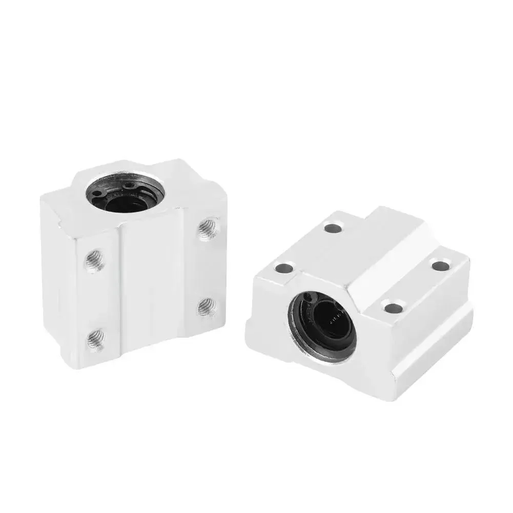 8mm By 400mm CNC Linear Rail Shaft Rod And SC8UU Bearing Block Set With 21mm Sliding Block Height For Woodworking Machinery, Aluminum And Steel Heavy Duty, High Precision, Low Friction, Rust Resistant, Durable Guide System - Image 5