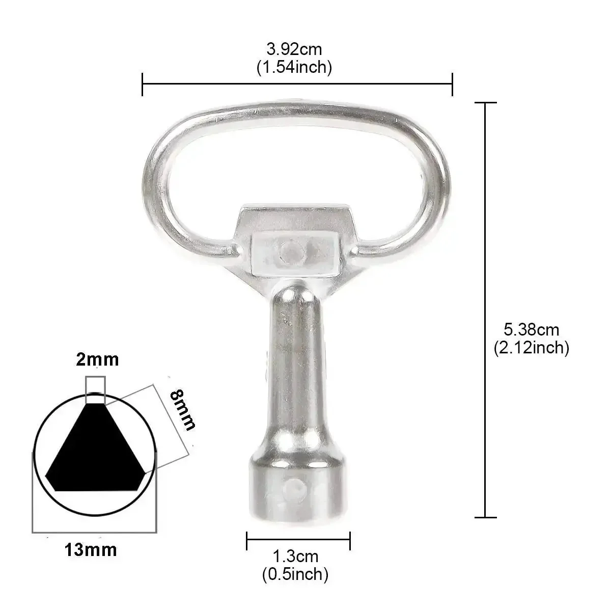8mm Triangle Socket Spanner Key Set Of 6 Aluminum Alloy Chrome Plated Triangular Wrenches For Drawer Cabinet Panel Lock And Cupboard Security Built Tough And Durable With Solid Handle - Image 6
