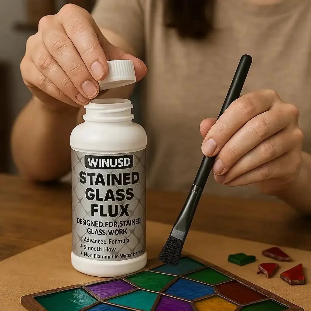 8oz Liquid Solder Flux For Stained Glass Soldering Supplies And Electrical Repairs Water Based Formula Pro Grade Safe For Copper Zinc And Lead Use With Glass Art Tools For Precise Application And Smooth Flow In Every Weld - Image 2