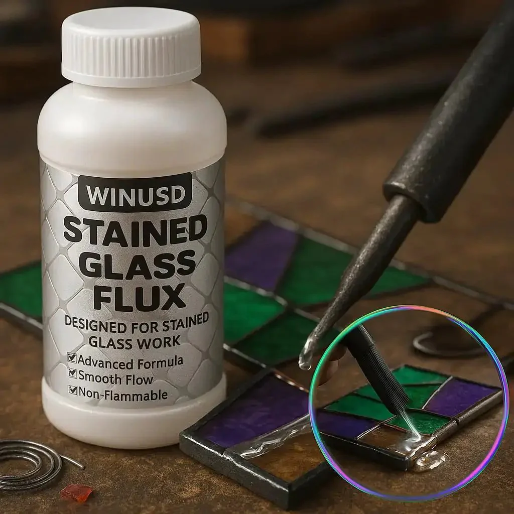 8oz Liquid Solder Flux For Stained Glass Soldering Supplies And Electrical Repairs Water Based Formula Pro Grade Safe For Copper Zinc And Lead Use With Glass Art Tools For Precise Application And Smooth Flow In Every Weld - Image 6