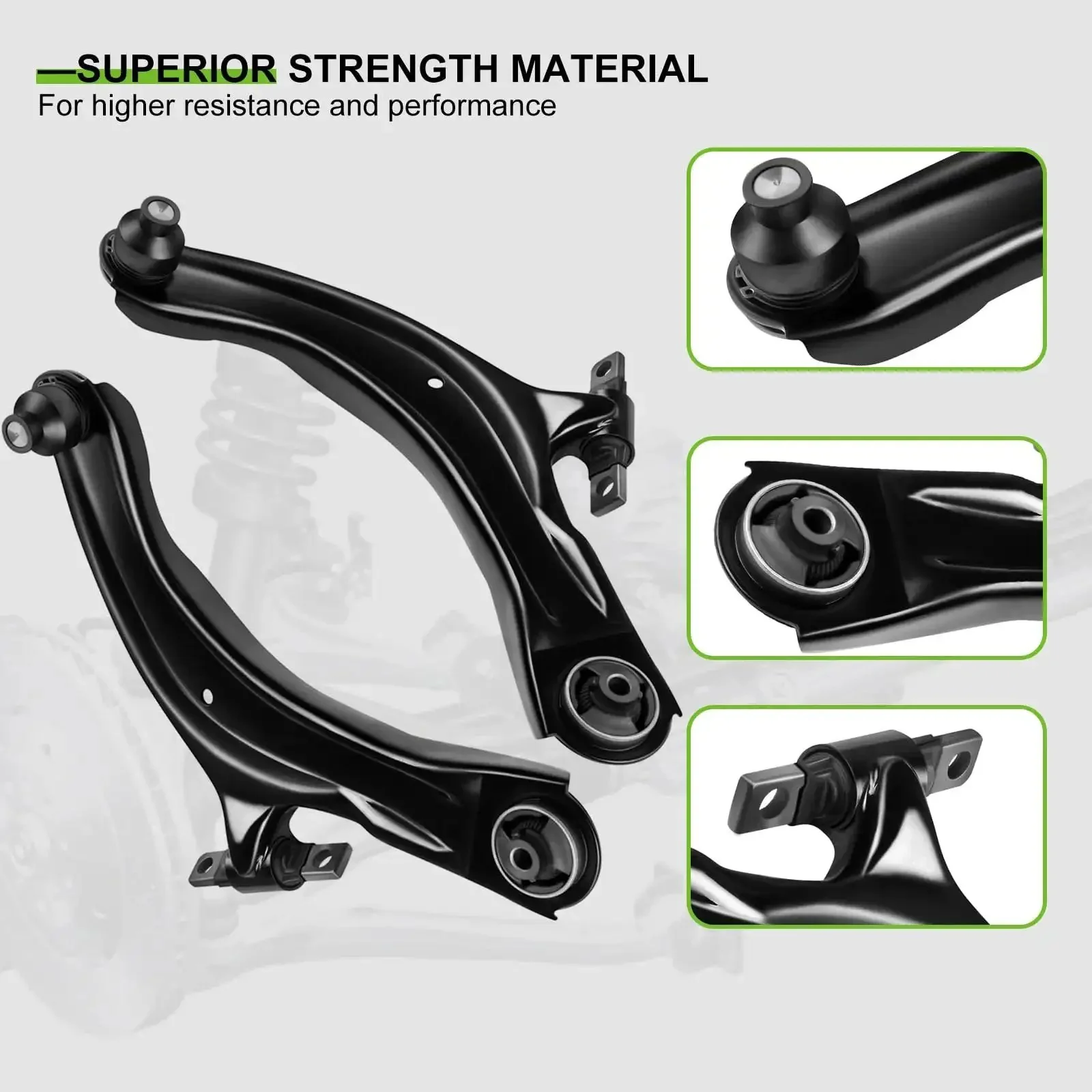 8Pc Front Suspension Kit With Lower Control Arms Ball Joints Tie Rod Ends And Sway Bar Links For Nissan Rogue 2008 To 2013 And Rogue Select 2014 To 2015 Front Lower Arm Set - Image 8