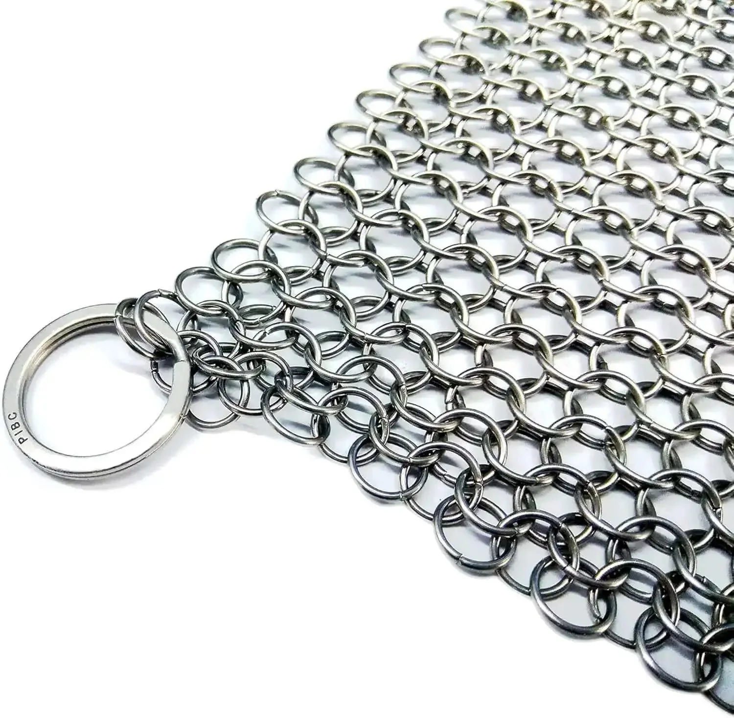 8x6 Inch Cast Iron Chainmail Scrubber for Safe Scratch Free Cleaning of Pre Seasoned Pans Griddles Barbecue Grills and Pots Durable Stainless Steel Wire Cleaner That Removes Residue Without Scratching and Resists Rust - Image 2
