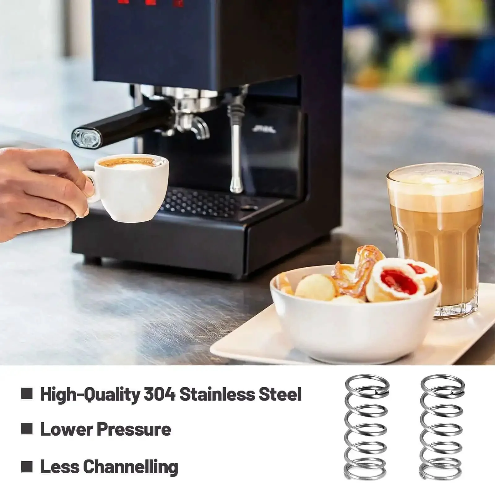 9 Bar OPV Espresso Machine Spring Replacement Kit For Gaggia Classic Pro And Classic, Two Pack High Quality Portafilter Pressure Springs For Consistent Espresso Extraction And Easy Upgrades - Image 4