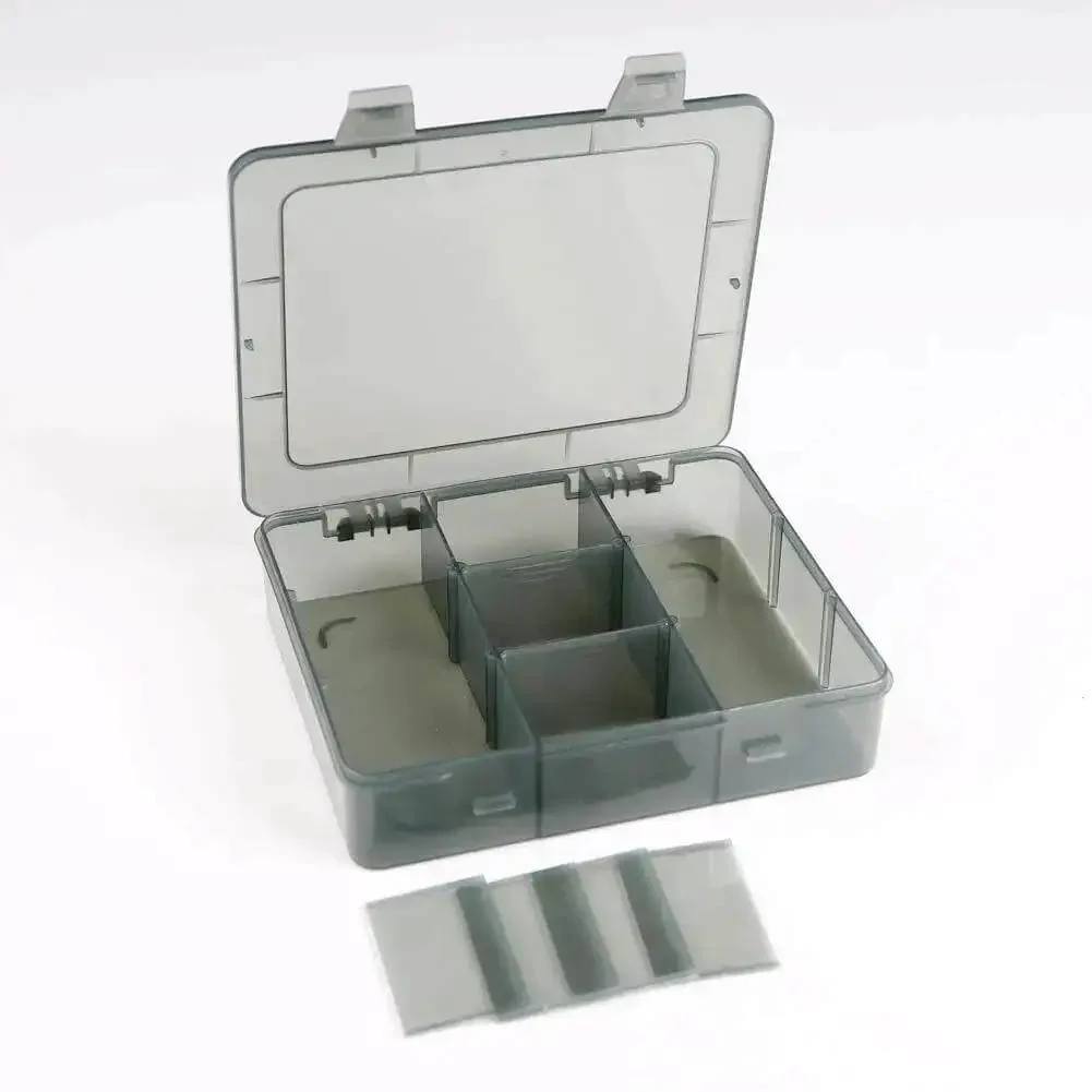 9 Grid Craft Storage Organizer Box With Removable Dividers For Beads Jewelry Buttons And Small Parts Translucent Gray Plastic Container Durable Non Toxic Construction Measures 7.3 Inch By 6.1 Inch By 1.7 Inch - Image 4