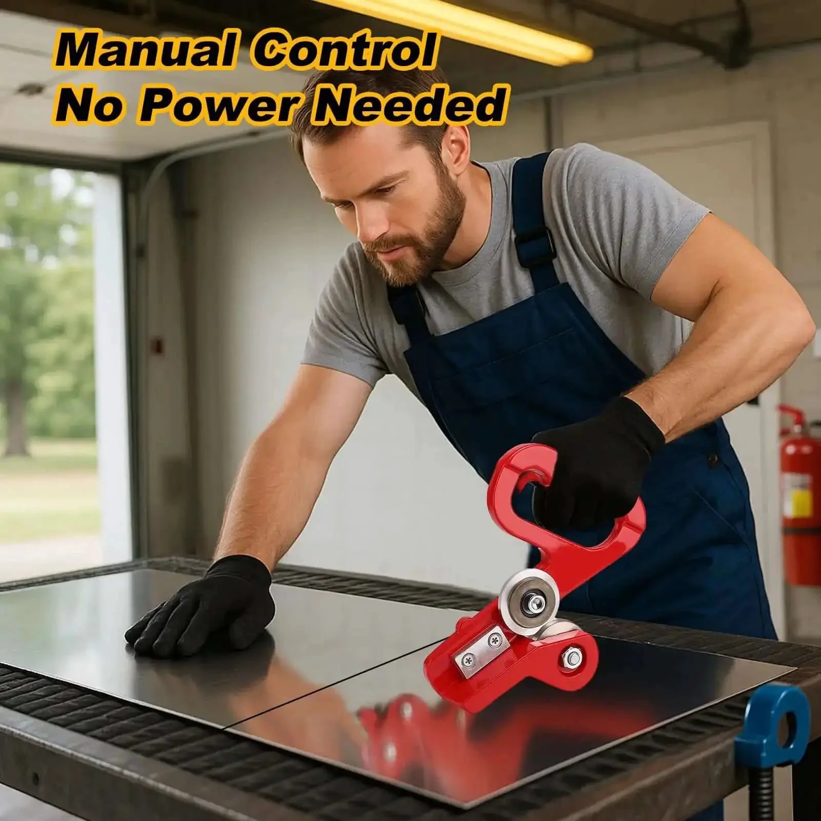 9 Inch Hand Pull Sheet Metal Cutter Nibbler For Thin Steel And Aluminum Up To 23 GA Lightweight DIY Metal Snips For Crafting Panels And Trim With Smooth Edges Perfect For Metal Fabrication And Sheet Metal Projects - Image 3