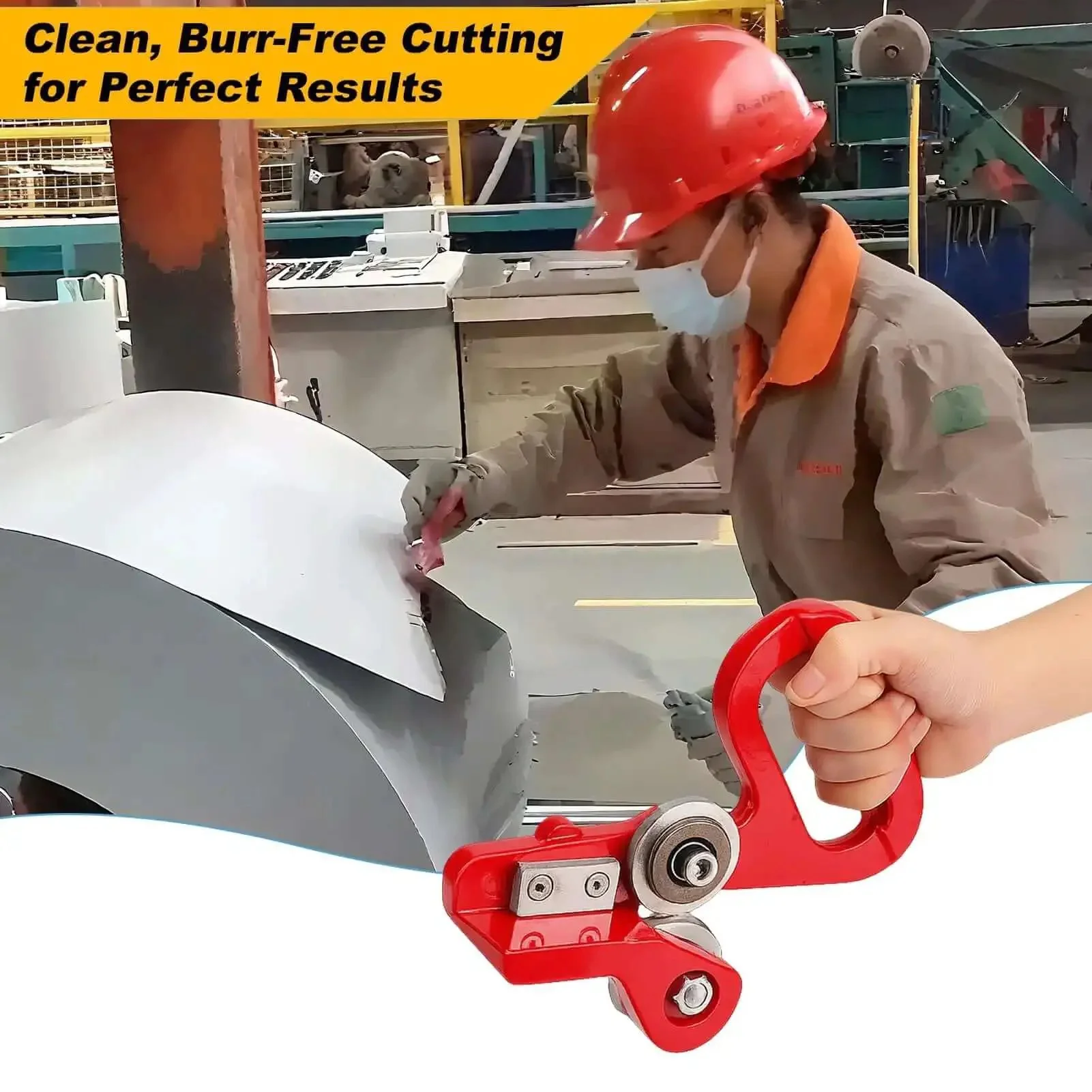 9 Inch Hand Pull Sheet Metal Cutter Nibbler For Thin Steel And Aluminum Up To 23 GA Lightweight DIY Metal Snips For Crafting Panels And Trim With Smooth Edges Perfect For Metal Fabrication And Sheet Metal Projects - Image 4