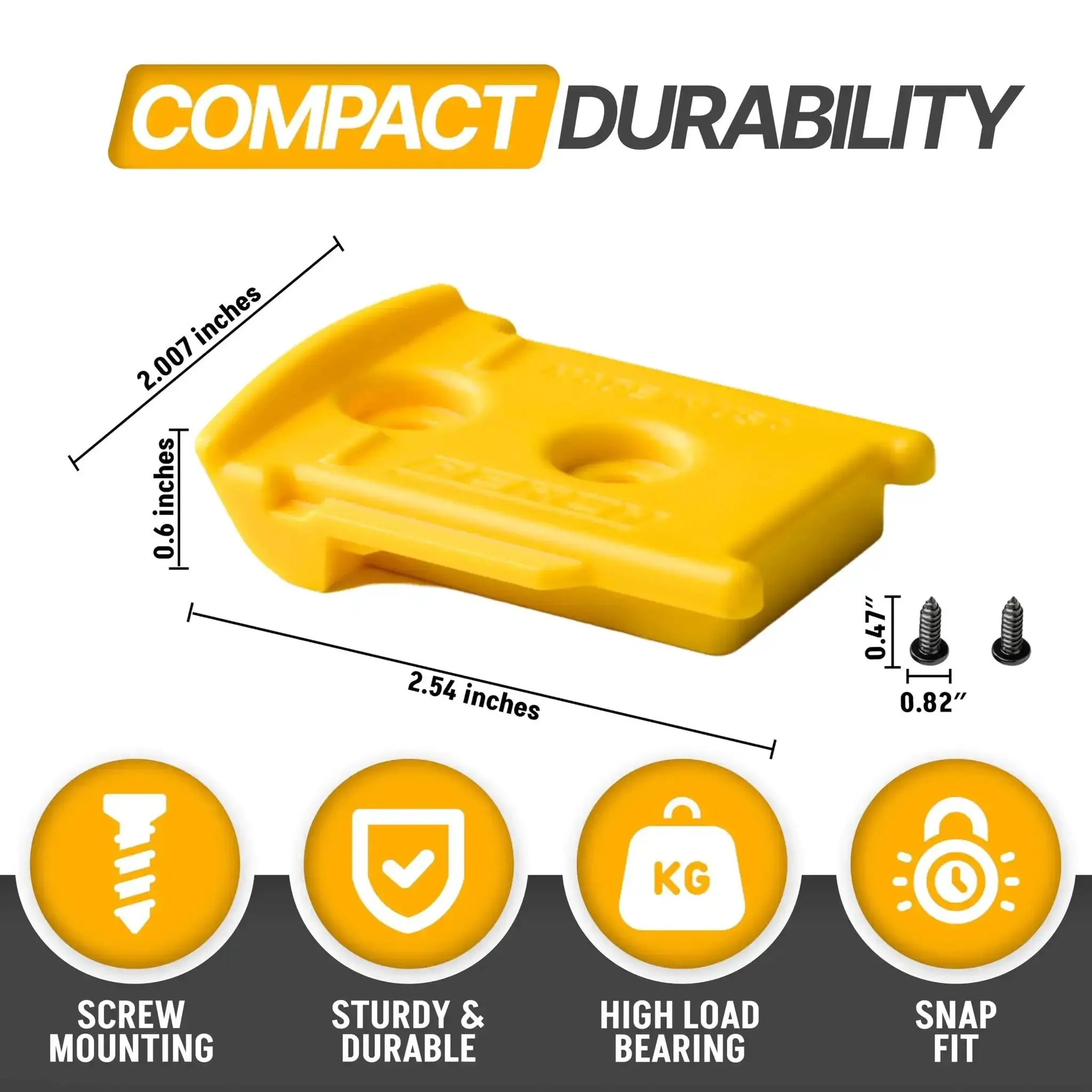 9 Pack Tool Holder Wall Mount For DeWalt 20V And 60V Cordless Tools Snap Fit Drill Hanger With 18 Screws Easy To Install Screw In And Lock For Simple Garage Organization - Image 7