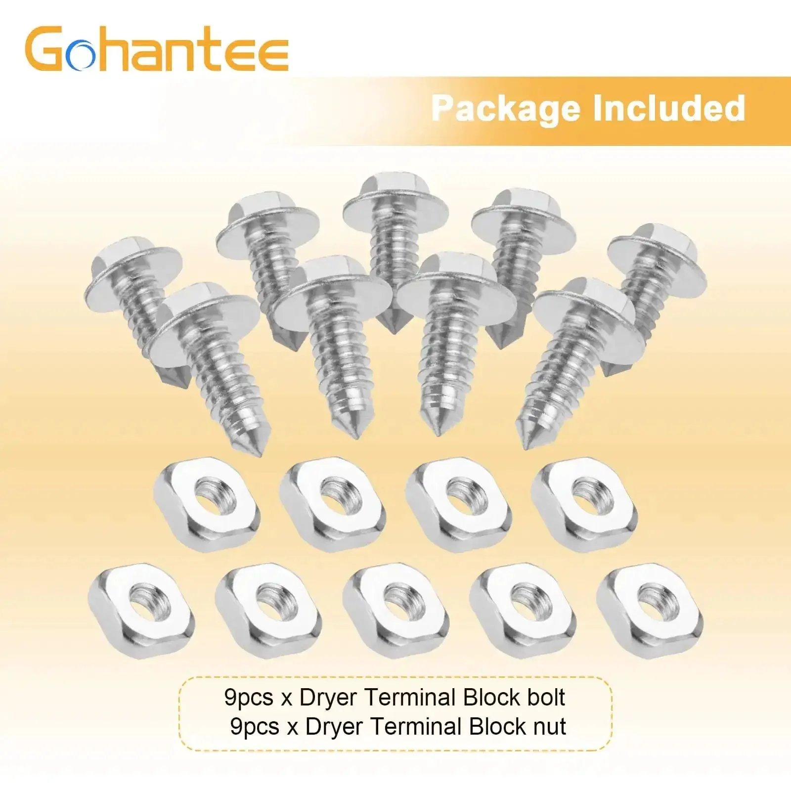 9 Piece Dryer Terminal Block Screw Kit Replacement For Whirlpool And Kenmore, Premium Quality Nut And Bolt Set For WP279393 279393D 279393VP 3184 AH334188 EA334188 PS334188, Easy Install And Durable Terminal Block Repair - Image 2