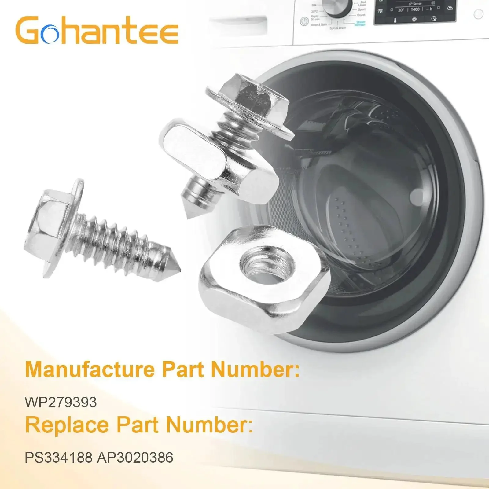 9 Piece Dryer Terminal Block Screw Kit Replacement For Whirlpool And Kenmore, Premium Quality Nut And Bolt Set For WP279393 279393D 279393VP 3184 AH334188 EA334188 PS334188, Easy Install And Durable Terminal Block Repair - Image 6