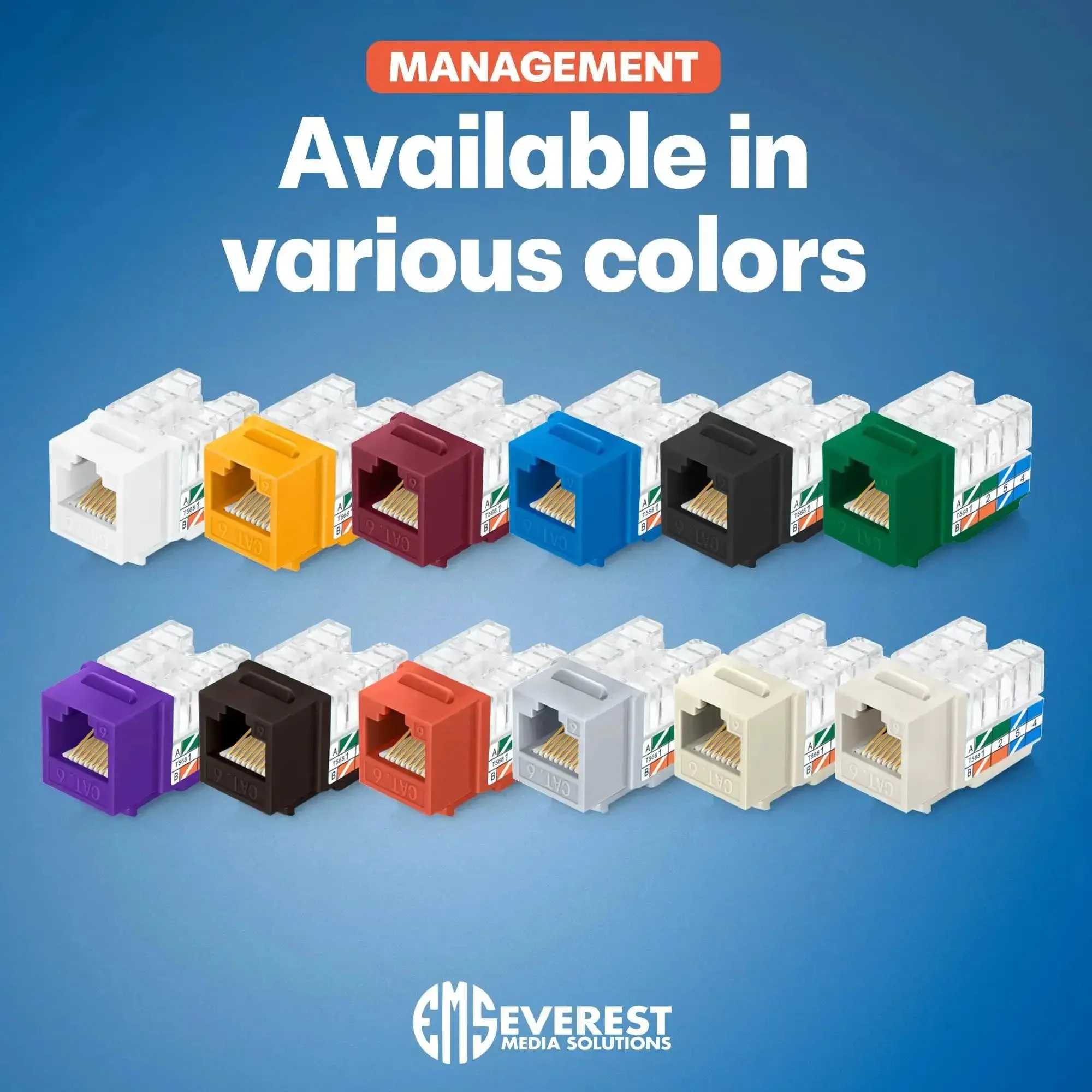 90 Degree Angled Cat6 Keystone Jacks 50 Pack In White With Slim Profile RJ45 Connectors, Female Keystone Jack Modules, Pro Grade Quality, Compatible With 90 Degree Angled Speed Termination Tool EasyJACK - Image 2