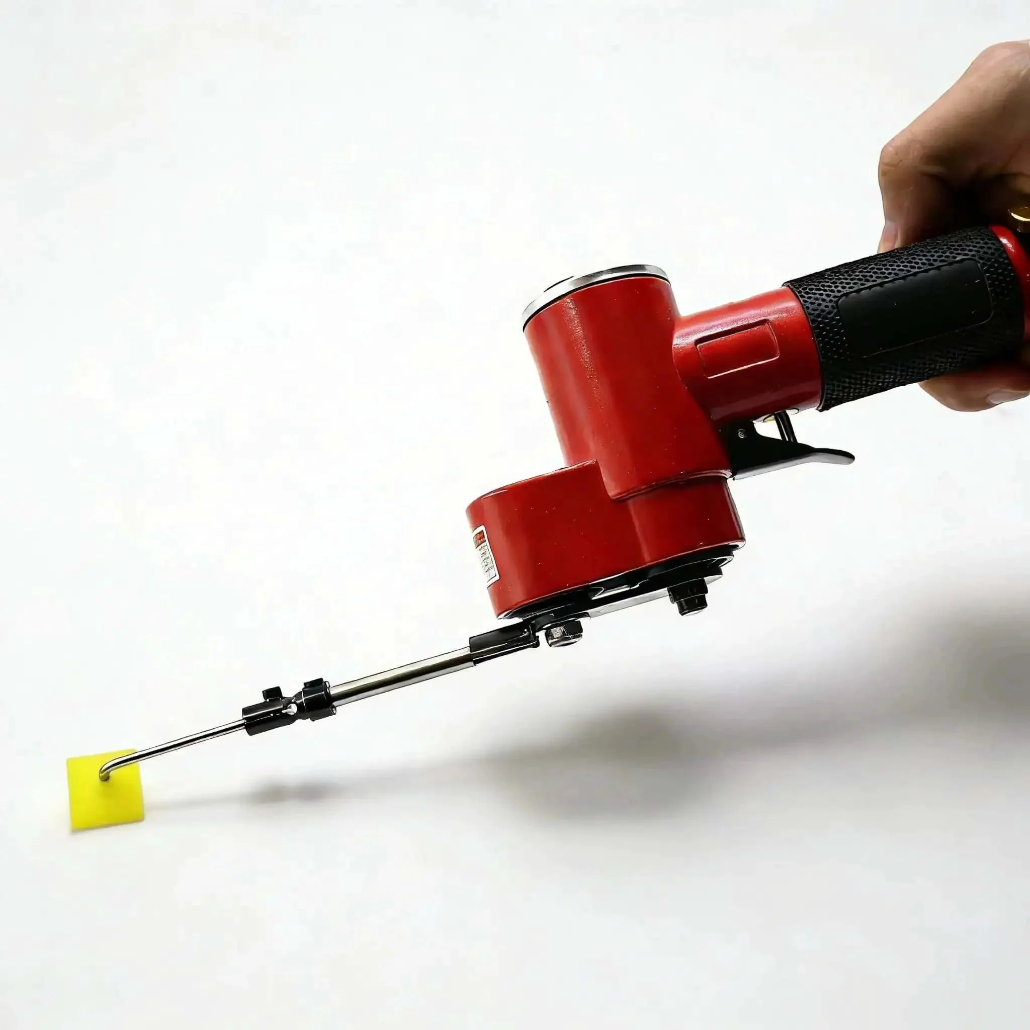 90 Degree Pneumatic Polisher Kit With Reciprocating Air Grinder Sander And 5 Rubber Buffing Heads For Narrow Mold Rib Gaps, CNC Texture Removal, And Precision Metal Polishing, Pro Grade, Easy Reach - Image 7