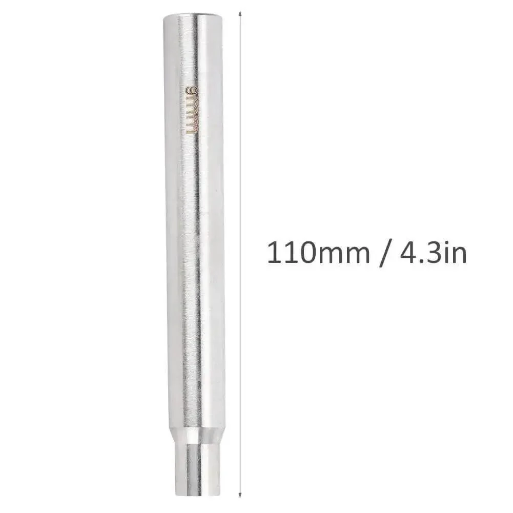 9mm Double Sided Rivet Punch For Leather Craft Dope Stainless Steel Round Hole Punch Die Tool Button Installation Tool Erosion Resistant Rivet Punch With Comfortable Grip Built To Last For DIY Projects And Garment Accessories - Image 5