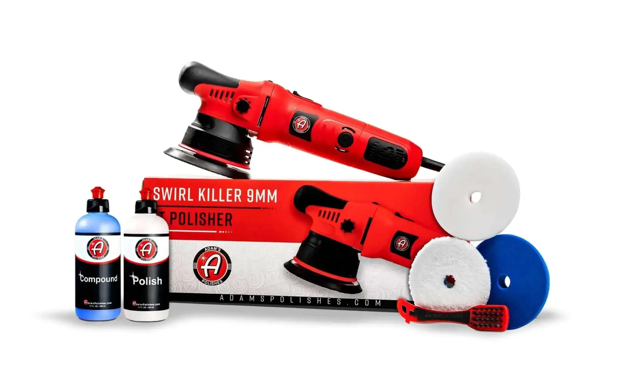 9mm Dual Action Car Polisher Long Throw DA Buffer For Detailers 1000W Power, Easy Scratch And Swirl Free Paint Correction Kit Includes Polish, Compound, And Pads For Pro Level Detailing
