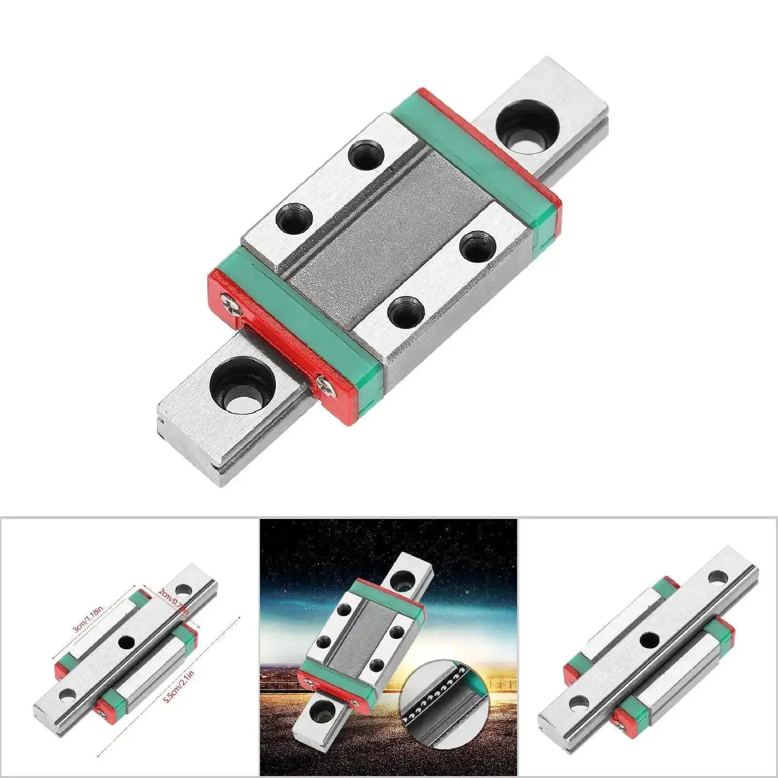 9mm Miniature Linear Rail With Bearing Steel Block For Mini Rail Systems Ball Retainer Design Lubrication System And 4 Point Load Bearing Rock Solid Precision For Measurement Sets 55mm Travel - Image 8