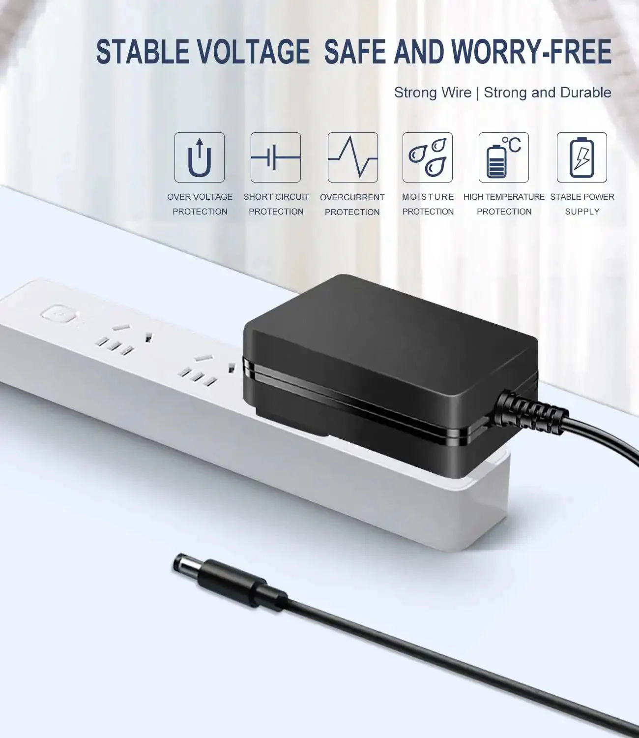 9V 2A Power Adapter That Works With Max Trainer M3 M5 M6 M7 M8 HVT Elliptical And Horizon Fitness Cardio Machines, 6 Ft Cable, 5.5x2.1mm Barrel Plug, AC 110-240V 50/60Hz DC Charger Power Supply - Image 5