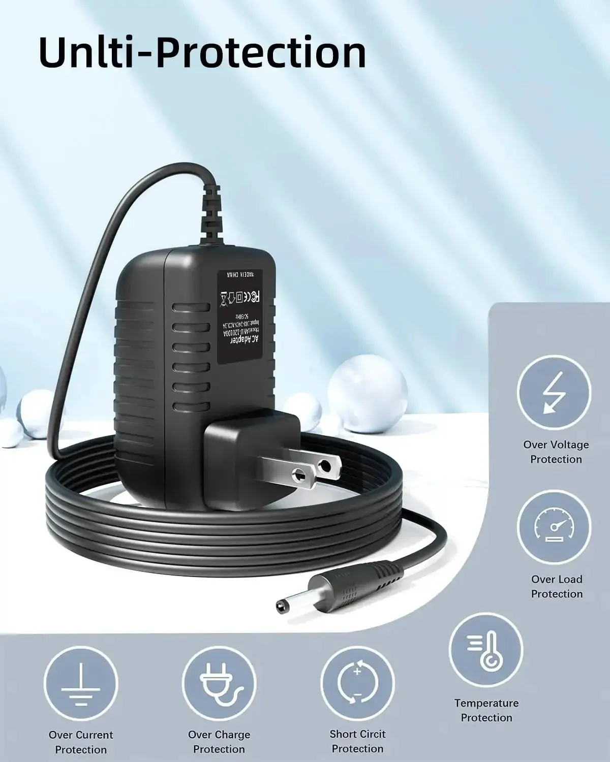 9V ACDC Power Adapter For NordicTrack RW200 Rowing Machine Replacement Charger, 9VDC Wall Wart PSU Cable, Safe CE FCC RoHS Certified, OVP OCP SCP Protected, OEM Style Power Supply - Image 5