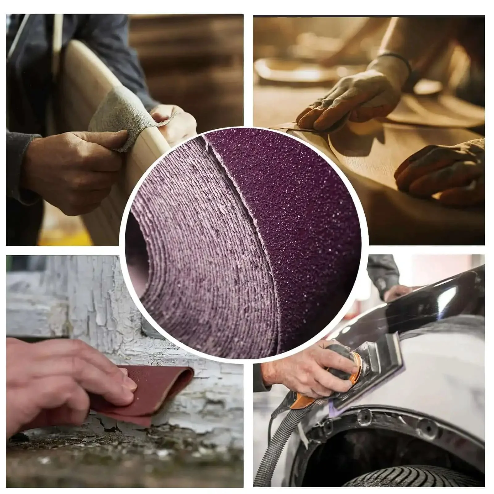 9x11 Inch Wet Dry Sandpaper Kit 24 Pcs Alumina Abrasive Grits 60 80 120 150 180 240 320 400 For Wood Furniture Auto Metal Polishing And Grinding All Purpose Assorted Sheets - Image 5
