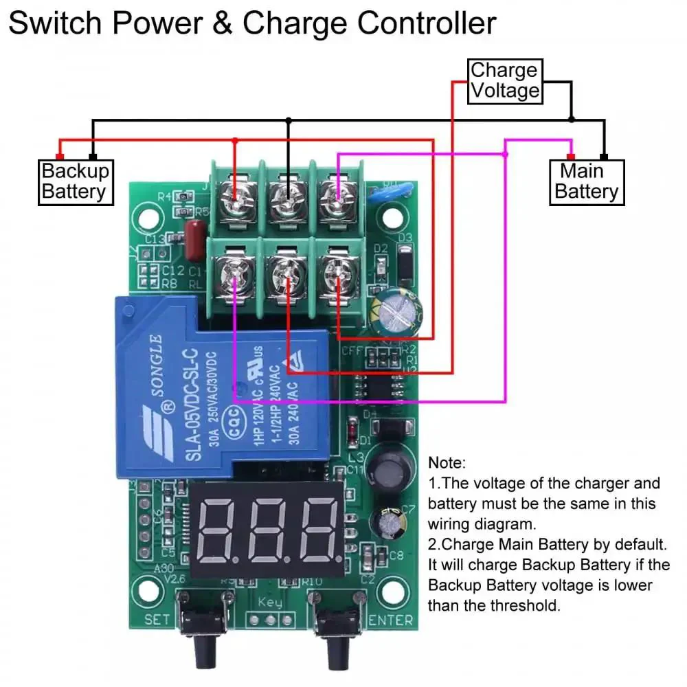 A30-U1 DC 0 To 99.9V Voltage Guard Controller Board With Delay Relay For Overvoltage Undervoltage Protection, Voltage Detection, Real-Time Screen Readout, And Easy Set Mode For Hassle-Free Power Monitoring - Image 7